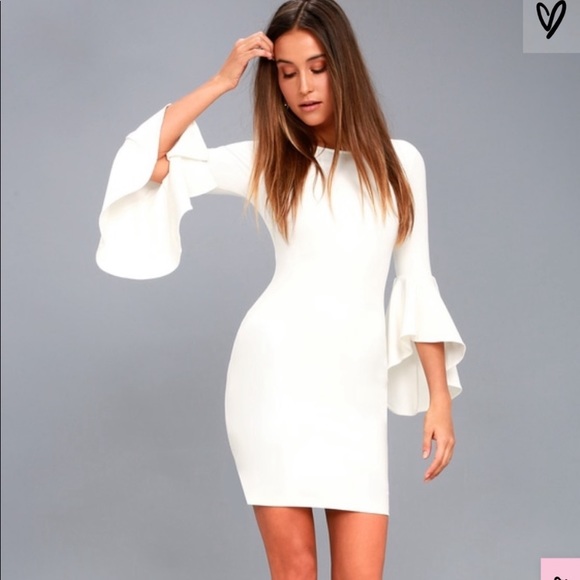 ladies bell sleeve dresses